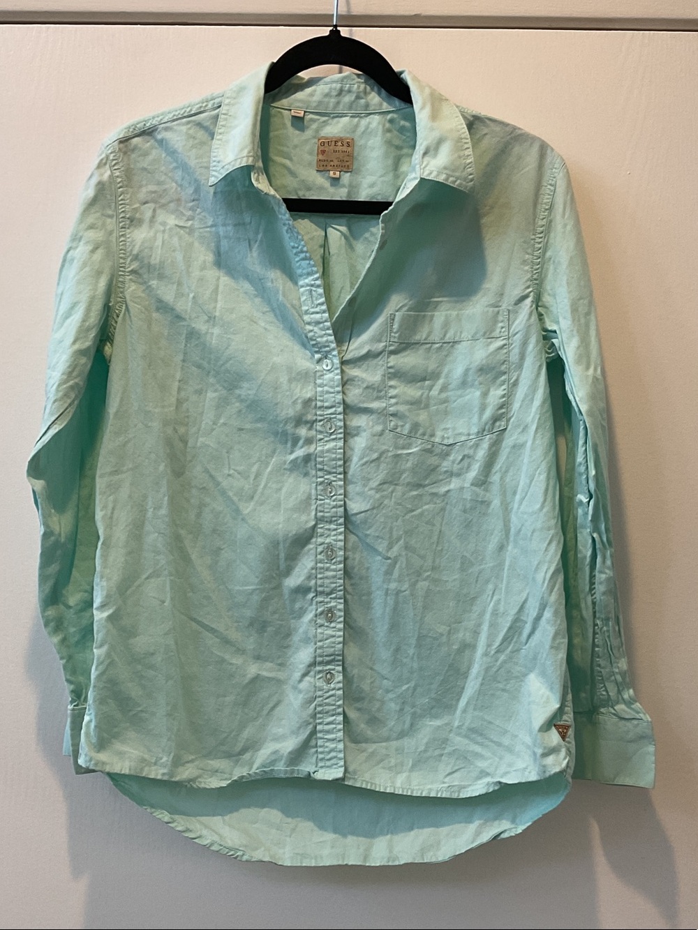 Guess Women’s Mint Green Button-Down Shirt - Picture 2 of 5
